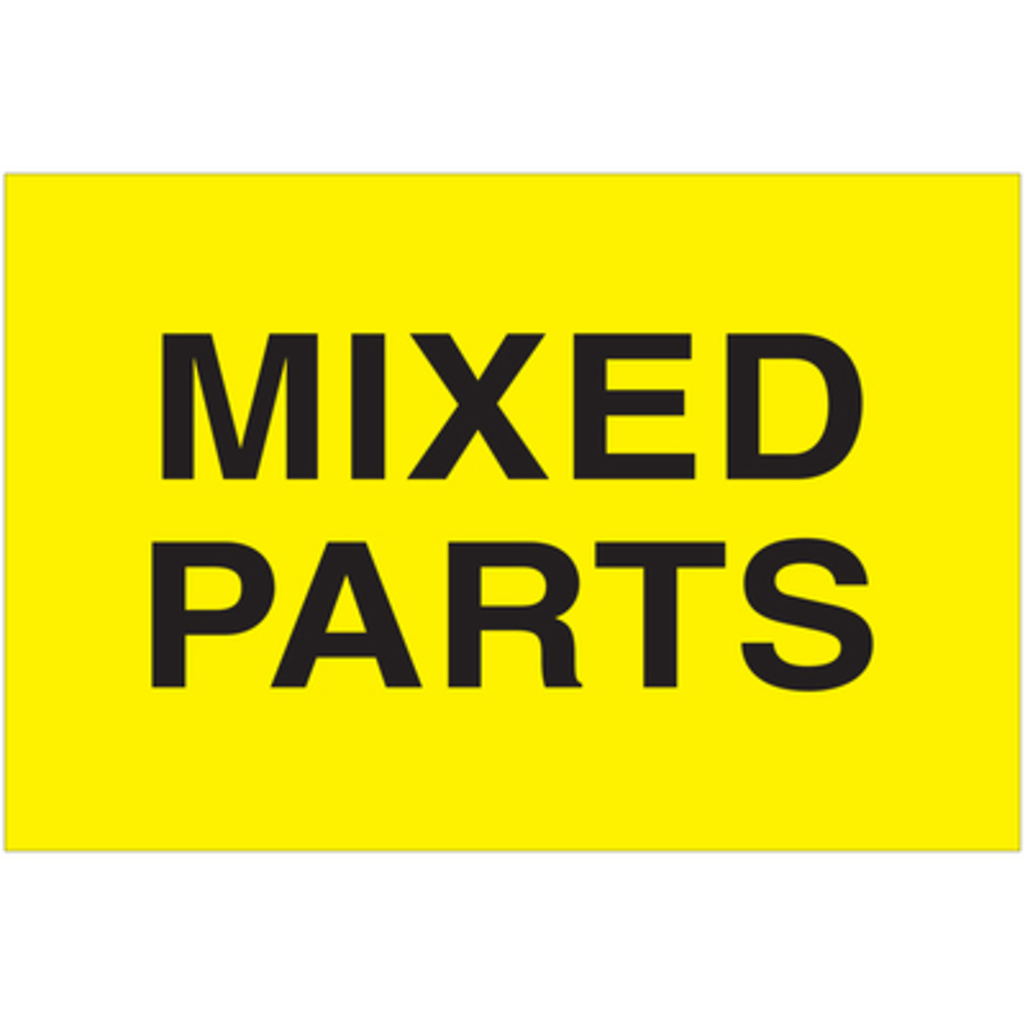 2 x 3in. - "Mixe Parts (Fluo Yello Label 500/CS, Model# DL1623